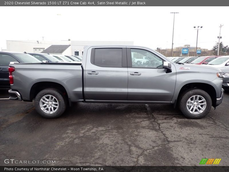 Satin Steel Metallic / Jet Black 2020 Chevrolet Silverado 1500 LT Z71 Crew Cab 4x4