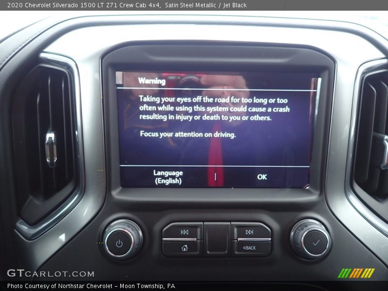 Satin Steel Metallic / Jet Black 2020 Chevrolet Silverado 1500 LT Z71 Crew Cab 4x4