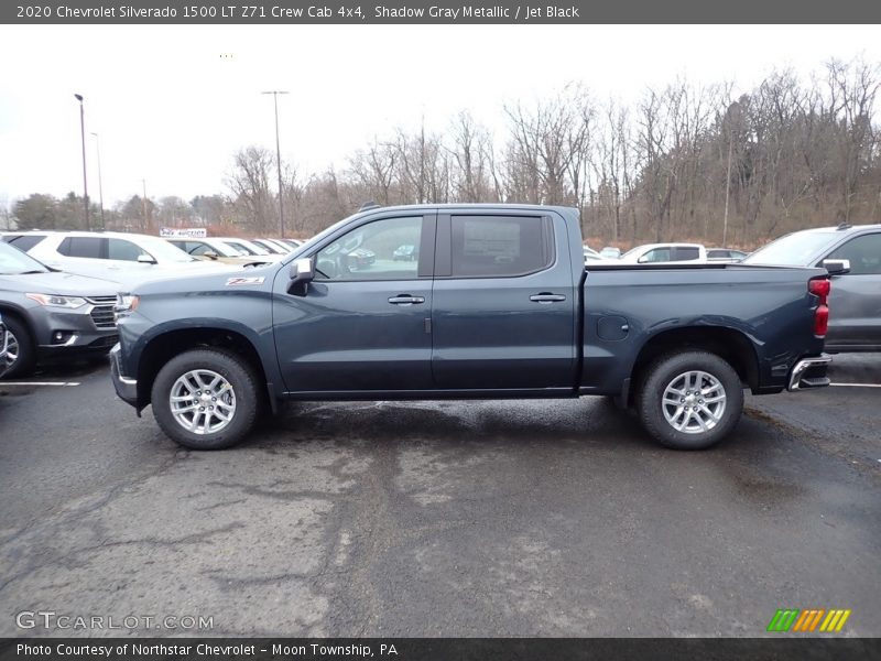 Shadow Gray Metallic / Jet Black 2020 Chevrolet Silverado 1500 LT Z71 Crew Cab 4x4