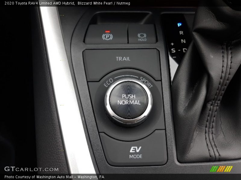 Blizzard White Pearl / Nutmeg 2020 Toyota RAV4 Limited AWD Hybrid