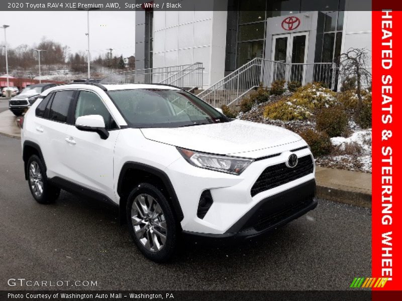 Super White / Black 2020 Toyota RAV4 XLE Premium AWD
