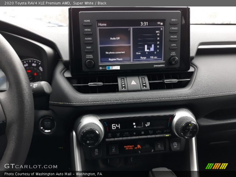 Super White / Black 2020 Toyota RAV4 XLE Premium AWD