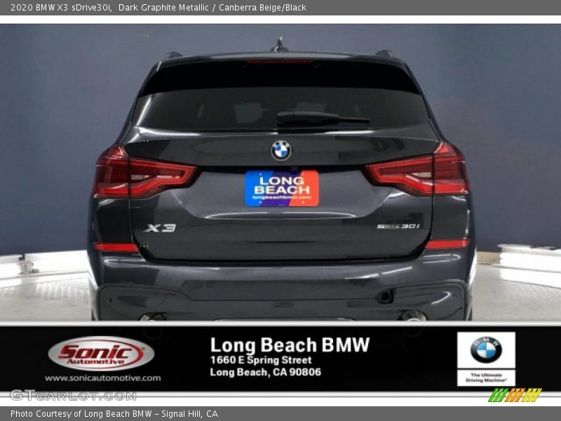 Dark Graphite Metallic / Canberra Beige/Black 2020 BMW X3 sDrive30i