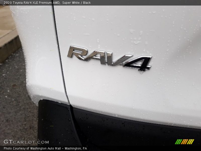 Super White / Black 2020 Toyota RAV4 XLE Premium AWD