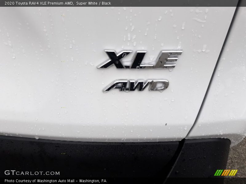 Super White / Black 2020 Toyota RAV4 XLE Premium AWD