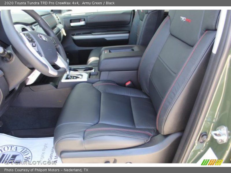 Front Seat of 2020 Tundra TRD Pro CrewMax 4x4