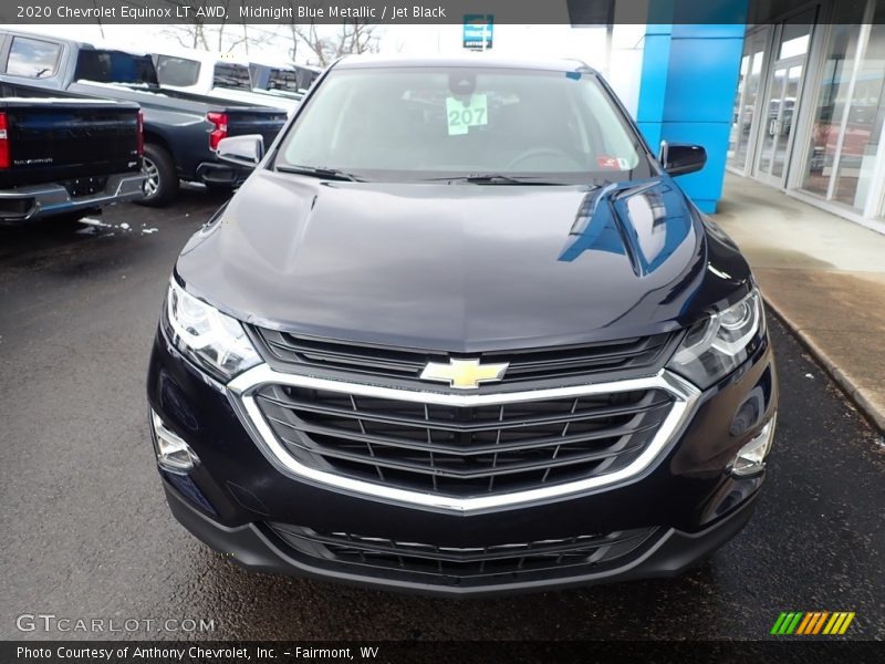 Midnight Blue Metallic / Jet Black 2020 Chevrolet Equinox LT AWD
