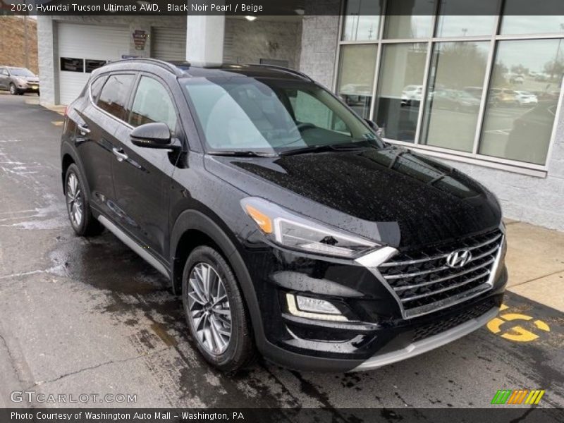 Black Noir Pearl / Beige 2020 Hyundai Tucson Ultimate AWD