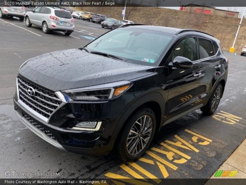 Black Noir Pearl / Beige 2020 Hyundai Tucson Ultimate AWD