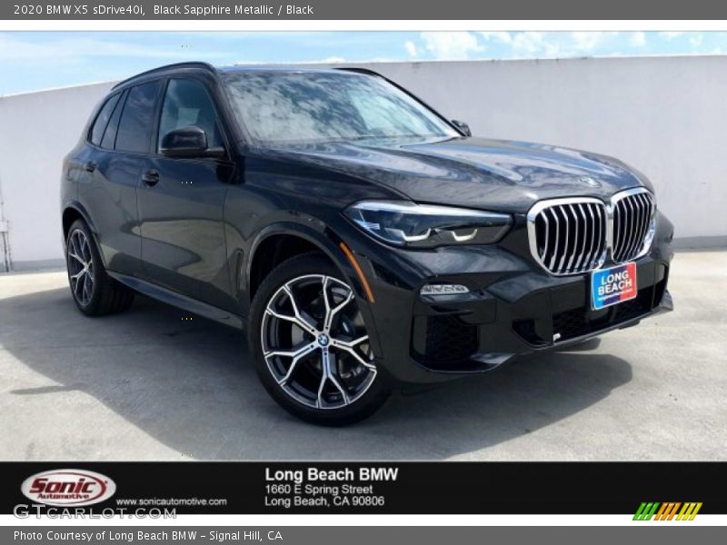 Black Sapphire Metallic / Black 2020 BMW X5 sDrive40i