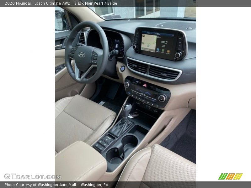 Black Noir Pearl / Beige 2020 Hyundai Tucson Ultimate AWD