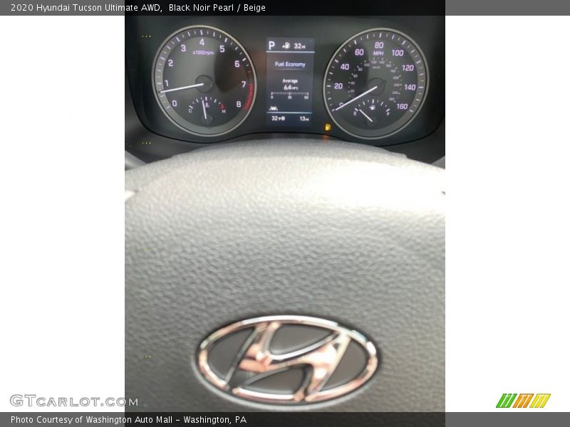 Black Noir Pearl / Beige 2020 Hyundai Tucson Ultimate AWD