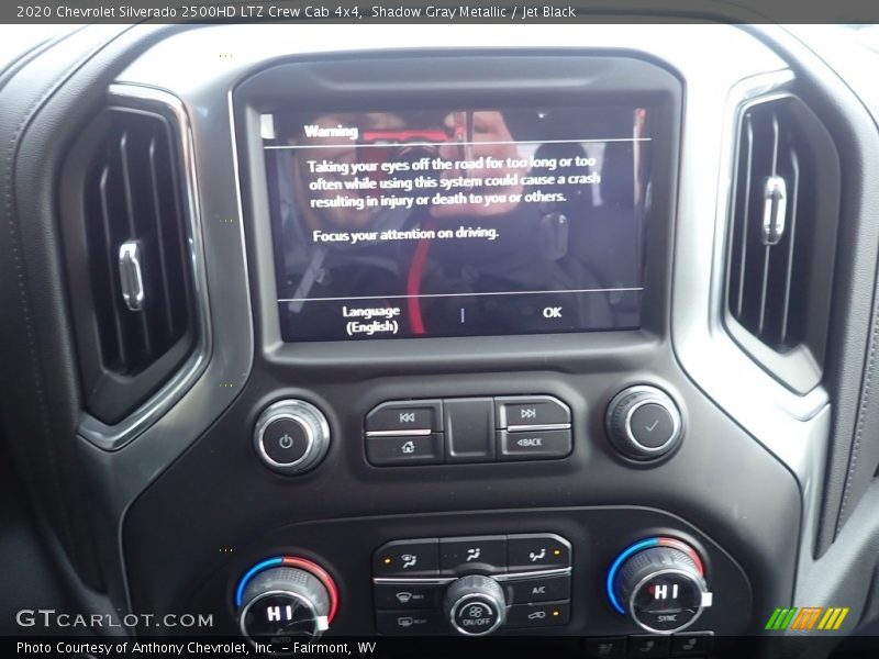Shadow Gray Metallic / Jet Black 2020 Chevrolet Silverado 2500HD LTZ Crew Cab 4x4