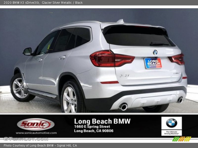 Glacier Silver Metallic / Black 2020 BMW X3 sDrive30i
