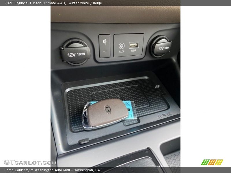 Winter White / Beige 2020 Hyundai Tucson Ultimate AWD