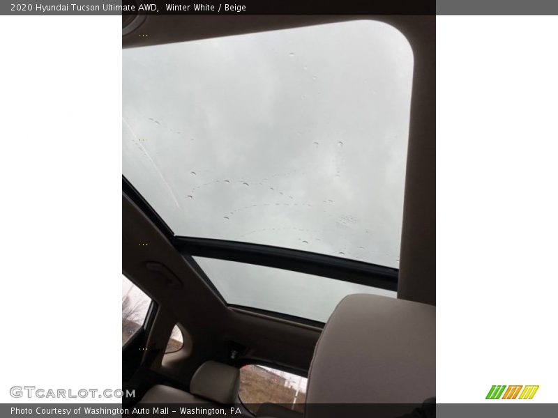 Winter White / Beige 2020 Hyundai Tucson Ultimate AWD
