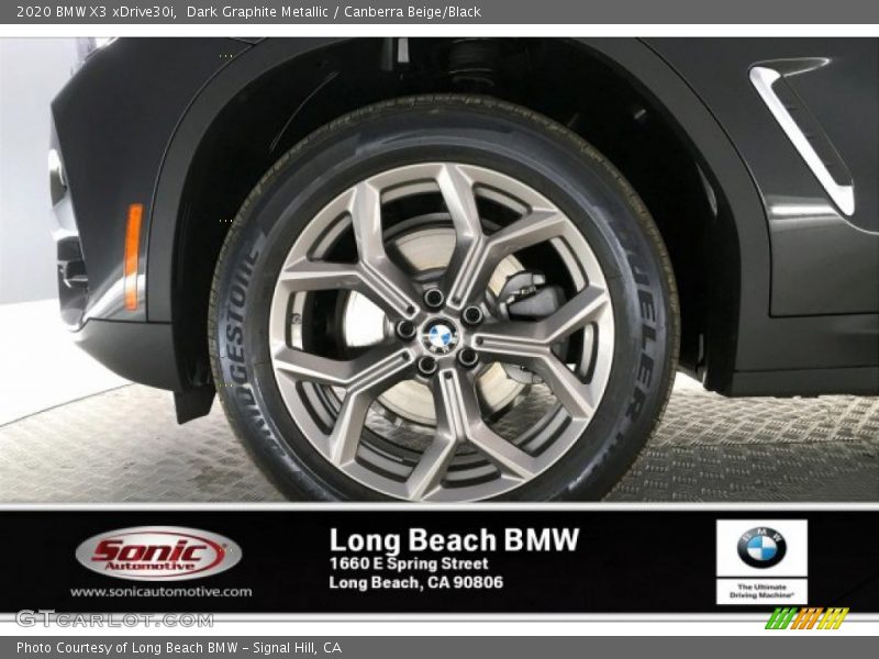 Dark Graphite Metallic / Canberra Beige/Black 2020 BMW X3 xDrive30i