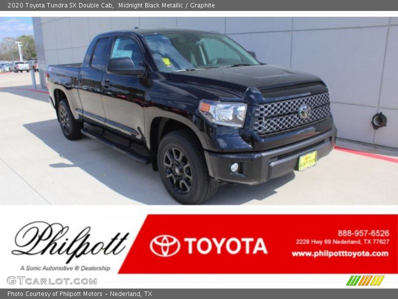 Midnight Black Metallic / Graphite 2020 Toyota Tundra SX Double Cab