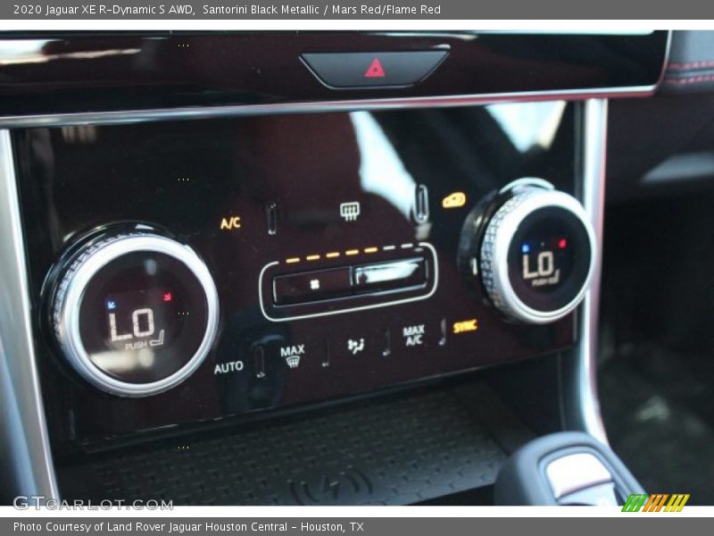 Santorini Black Metallic / Mars Red/Flame Red 2020 Jaguar XE R-Dynamic S AWD