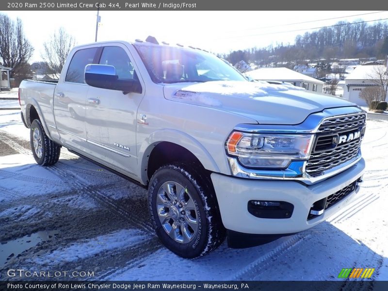 Pearl White / Indigo/Frost 2020 Ram 2500 Limited Crew Cab 4x4