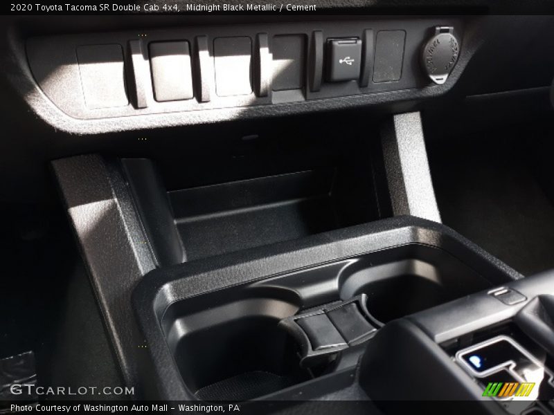 Midnight Black Metallic / Cement 2020 Toyota Tacoma SR Double Cab 4x4