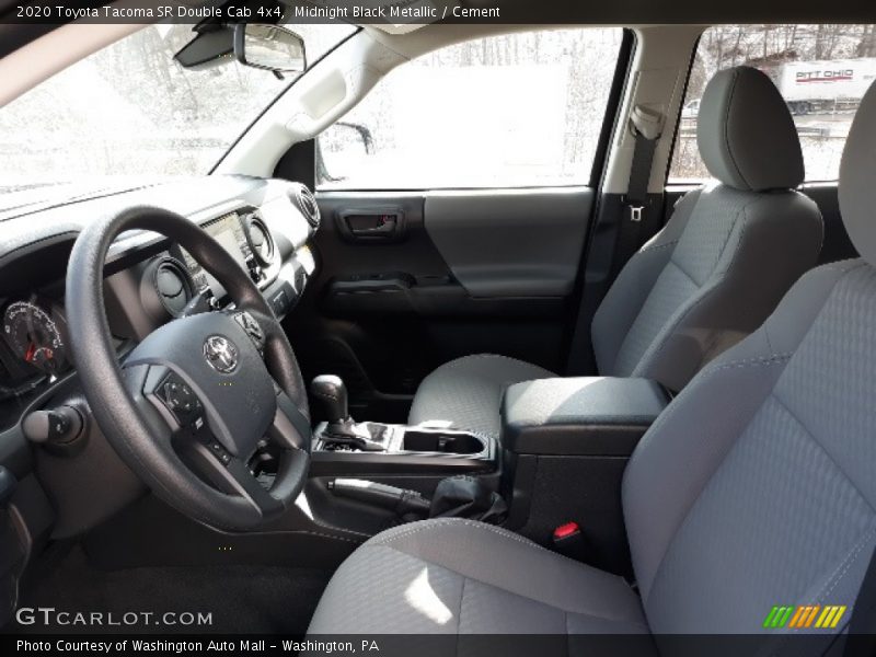 Midnight Black Metallic / Cement 2020 Toyota Tacoma SR Double Cab 4x4