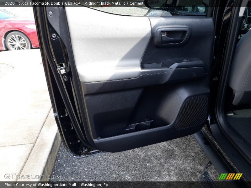 Midnight Black Metallic / Cement 2020 Toyota Tacoma SR Double Cab 4x4