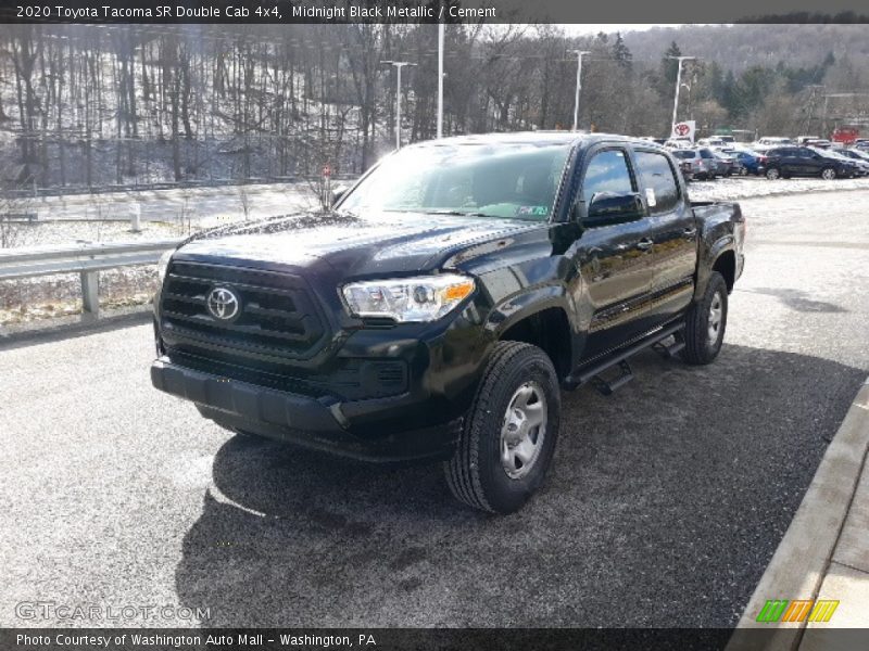 Midnight Black Metallic / Cement 2020 Toyota Tacoma SR Double Cab 4x4