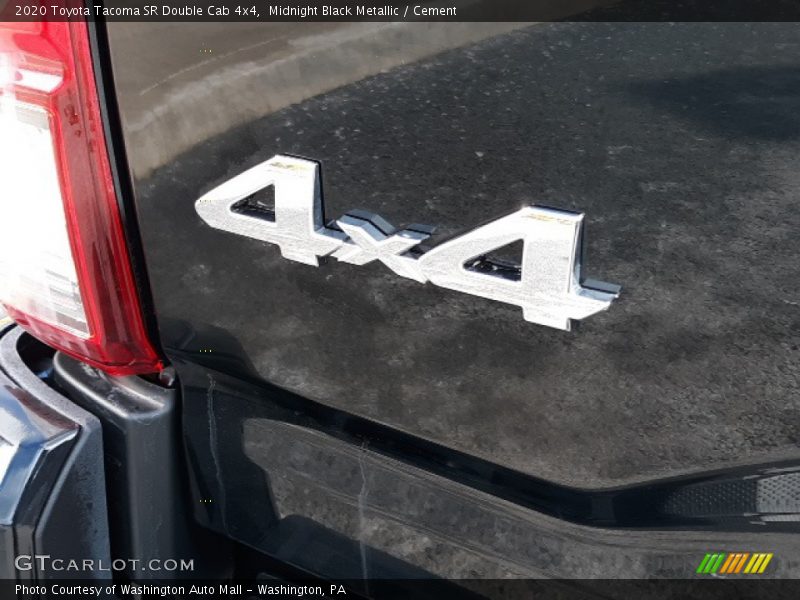 Midnight Black Metallic / Cement 2020 Toyota Tacoma SR Double Cab 4x4