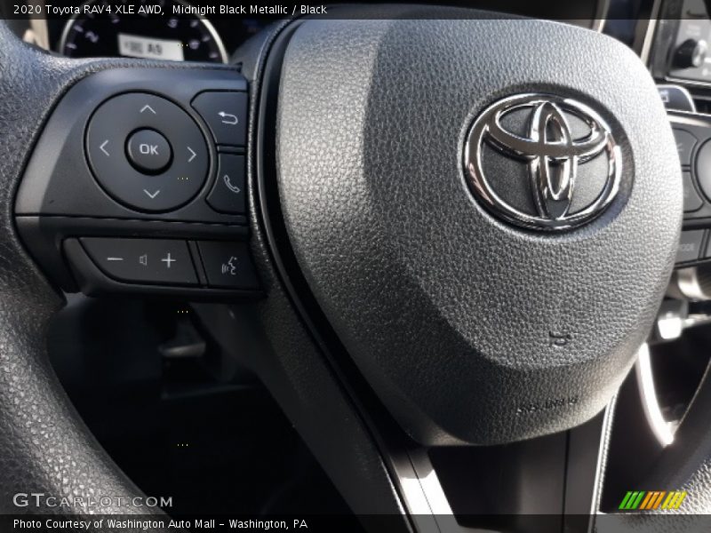 Midnight Black Metallic / Black 2020 Toyota RAV4 XLE AWD