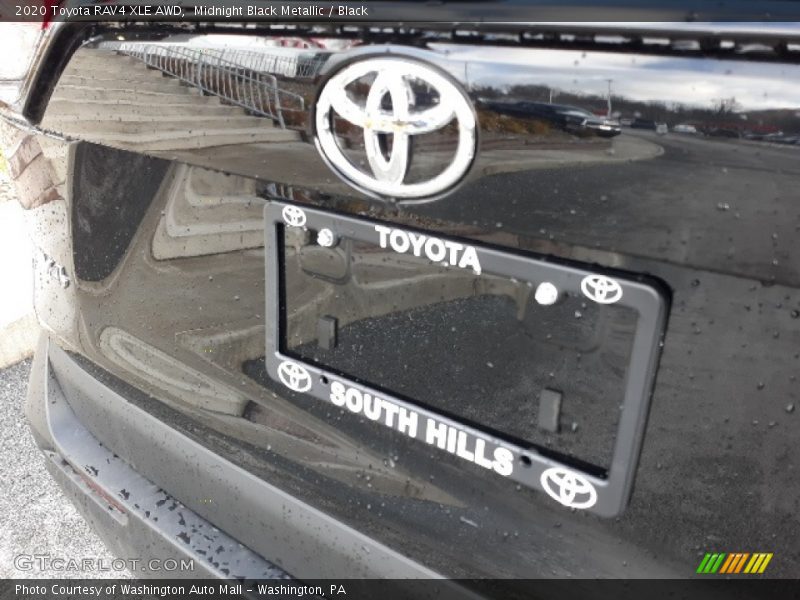 Midnight Black Metallic / Black 2020 Toyota RAV4 XLE AWD