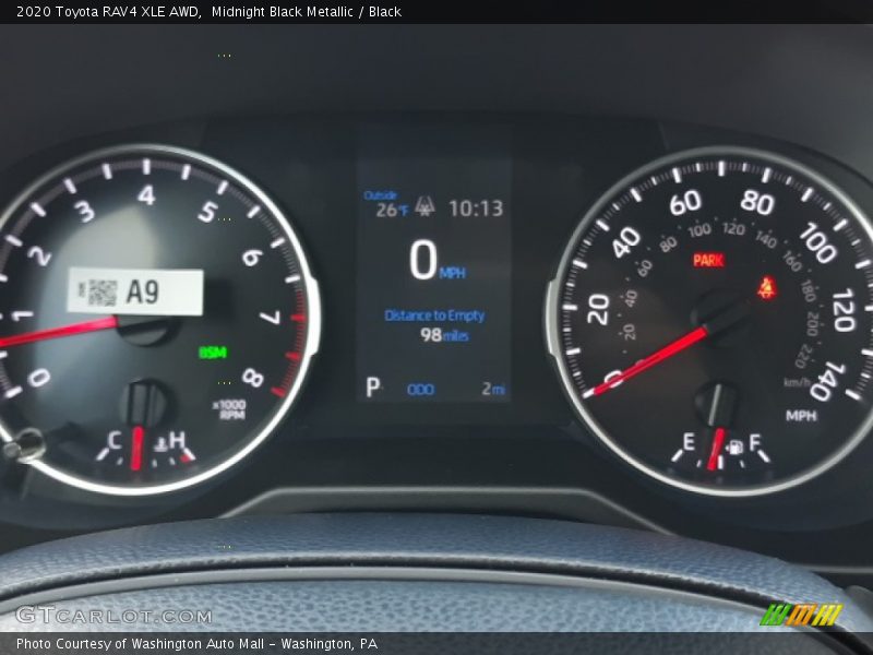 Midnight Black Metallic / Black 2020 Toyota RAV4 XLE AWD