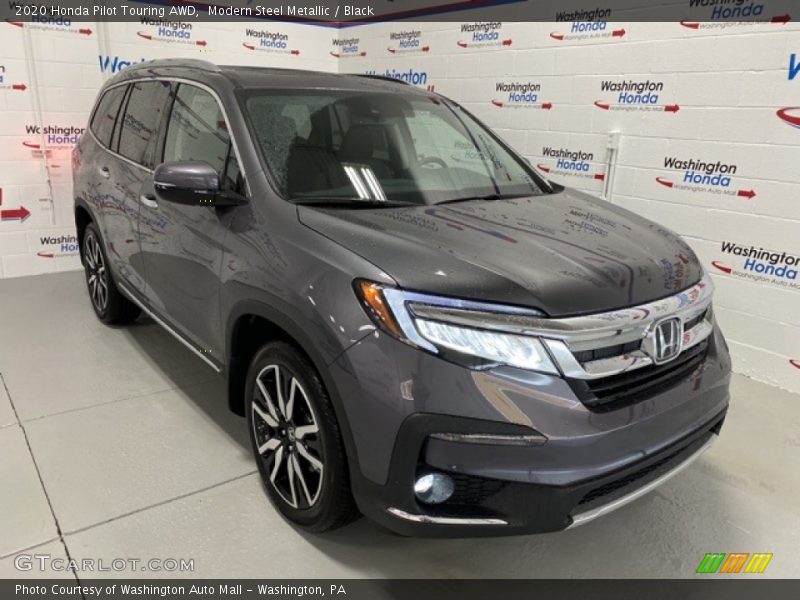 Modern Steel Metallic / Black 2020 Honda Pilot Touring AWD