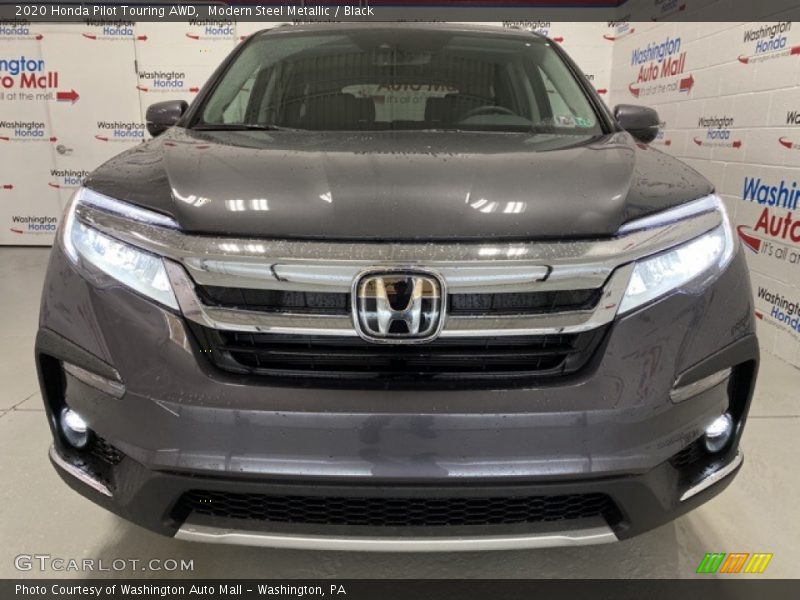 Modern Steel Metallic / Black 2020 Honda Pilot Touring AWD