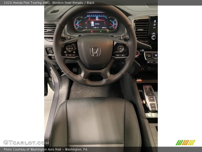 Modern Steel Metallic / Black 2020 Honda Pilot Touring AWD