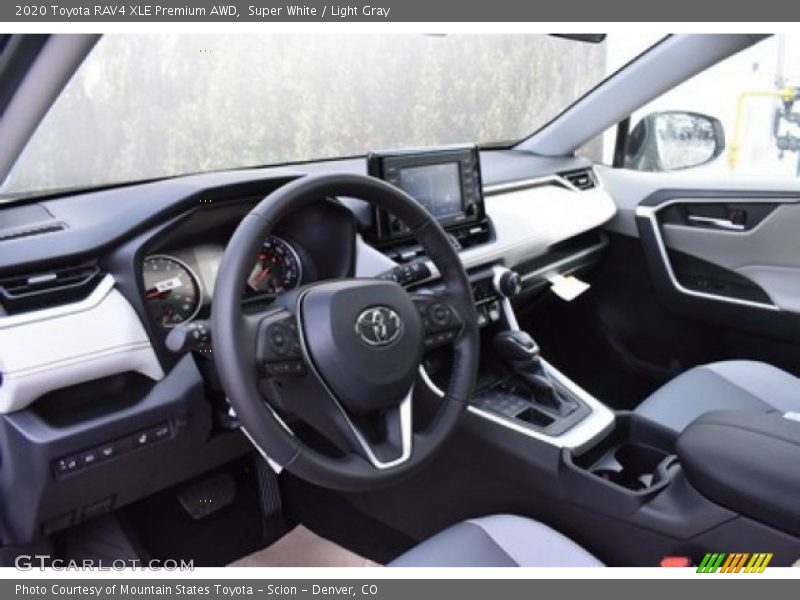 Super White / Light Gray 2020 Toyota RAV4 XLE Premium AWD