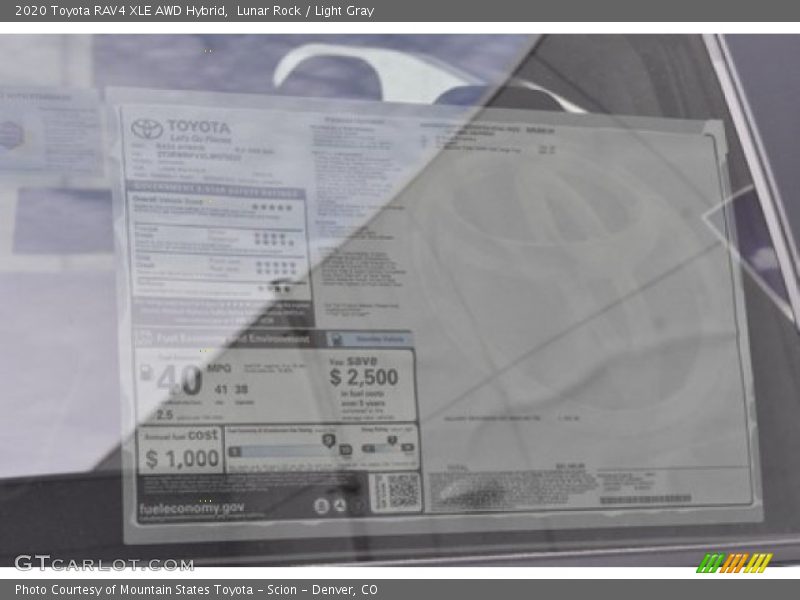Lunar Rock / Light Gray 2020 Toyota RAV4 XLE AWD Hybrid