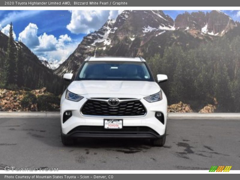 Blizzard White Pearl / Graphite 2020 Toyota Highlander Limited AWD