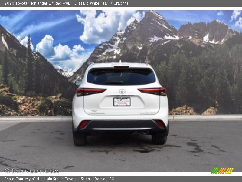 Blizzard White Pearl / Graphite 2020 Toyota Highlander Limited AWD