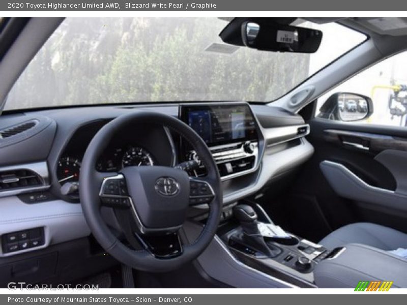 Blizzard White Pearl / Graphite 2020 Toyota Highlander Limited AWD