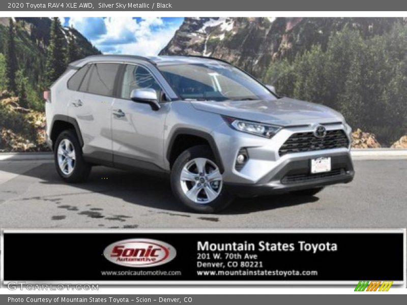 Silver Sky Metallic / Black 2020 Toyota RAV4 XLE AWD