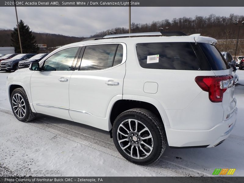 Summit White / Dark Galvanized/Light Shale 2020 GMC Acadia Denali AWD