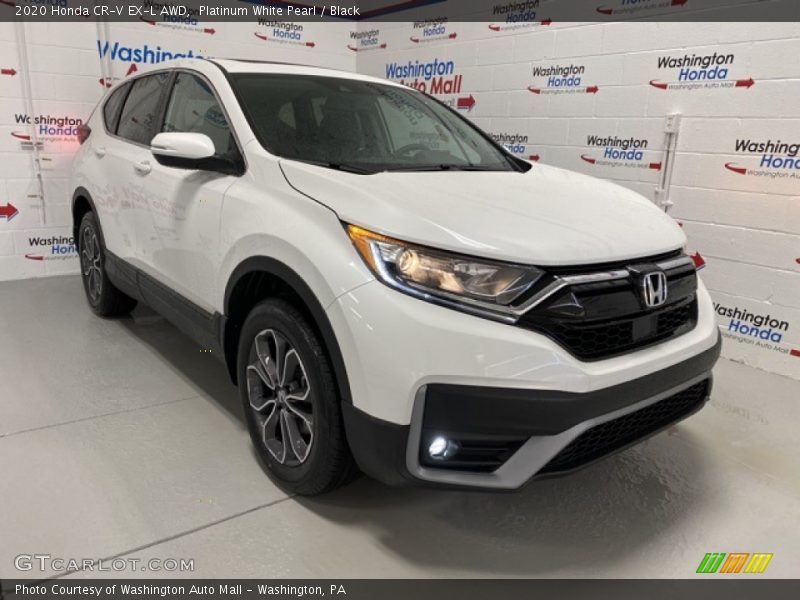 Platinum White Pearl / Black 2020 Honda CR-V EX-L AWD