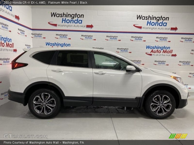 Platinum White Pearl / Black 2020 Honda CR-V EX-L AWD