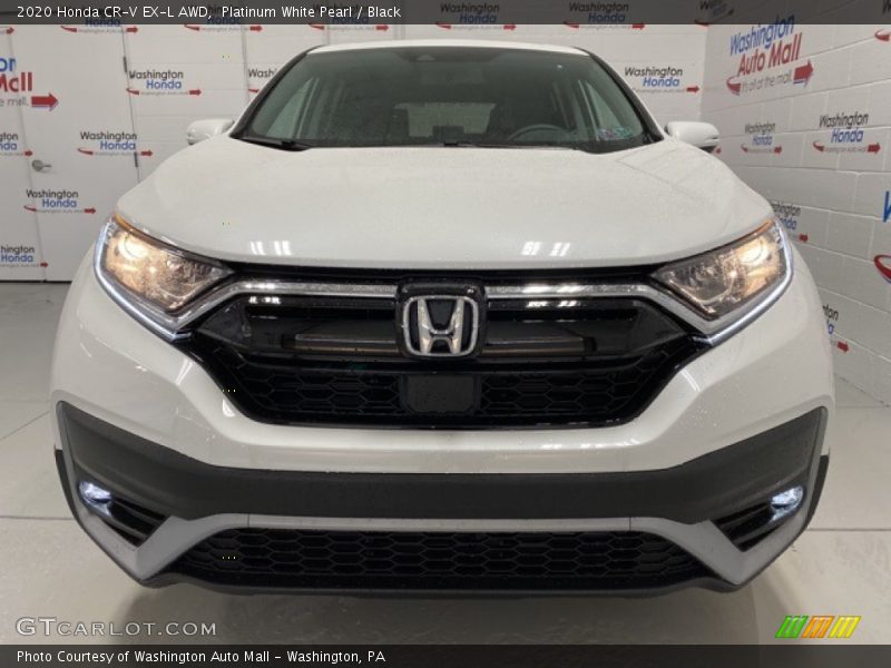 Platinum White Pearl / Black 2020 Honda CR-V EX-L AWD