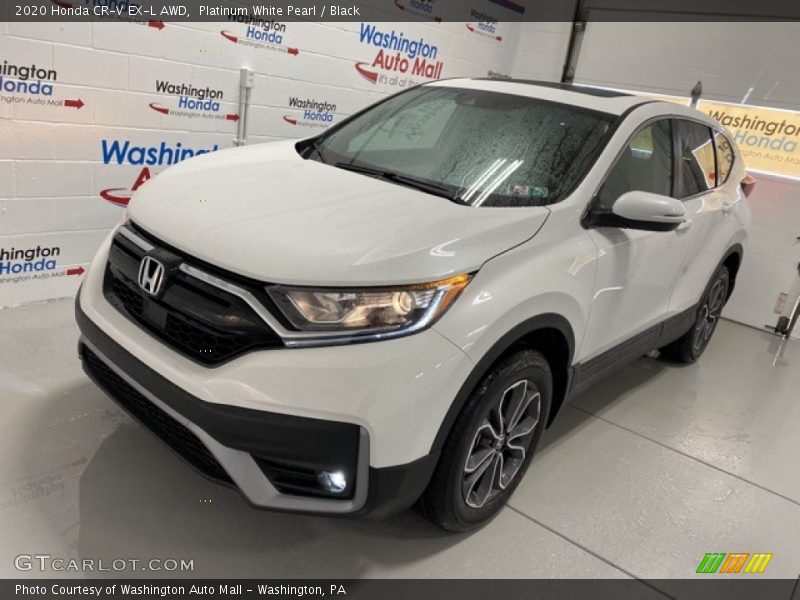 Platinum White Pearl / Black 2020 Honda CR-V EX-L AWD