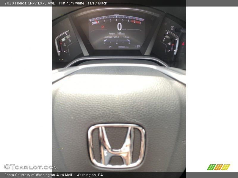 Platinum White Pearl / Black 2020 Honda CR-V EX-L AWD