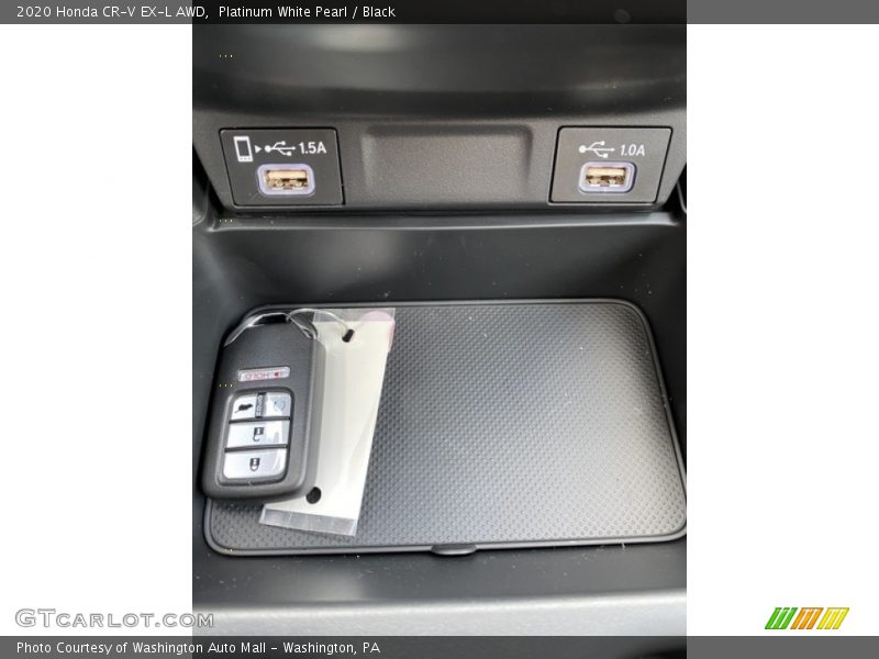 Platinum White Pearl / Black 2020 Honda CR-V EX-L AWD