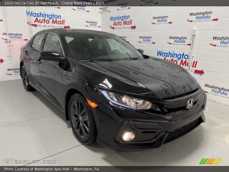 Crystal Black Pearl / Black 2020 Honda Civic EX Hatchback