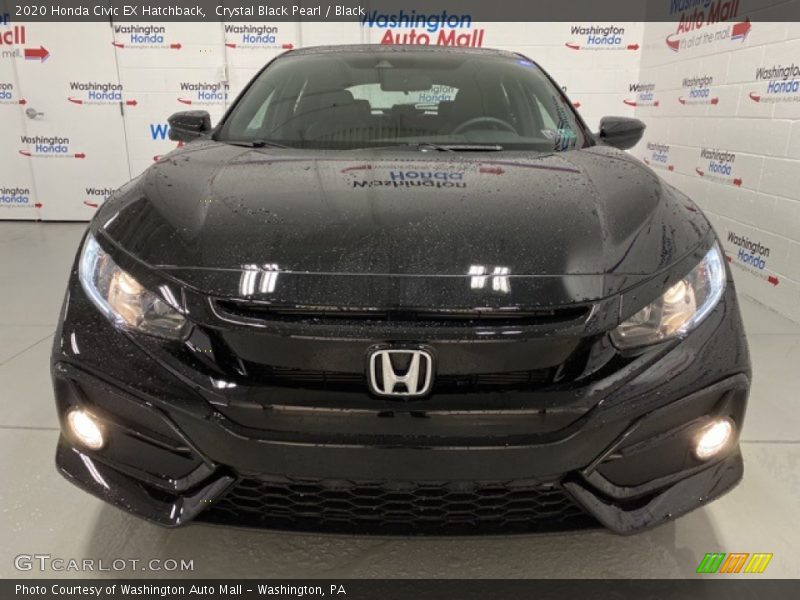 Crystal Black Pearl / Black 2020 Honda Civic EX Hatchback